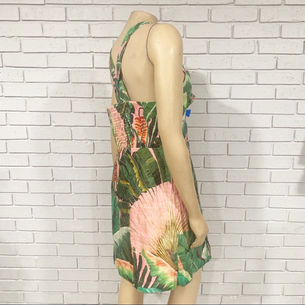 Farm Rio Women's Amazonia Forest Linen Minidress - Picture 8 of 11